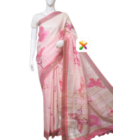 PURE LINEN DIGITAL PRINT SAREE SILK ZONE